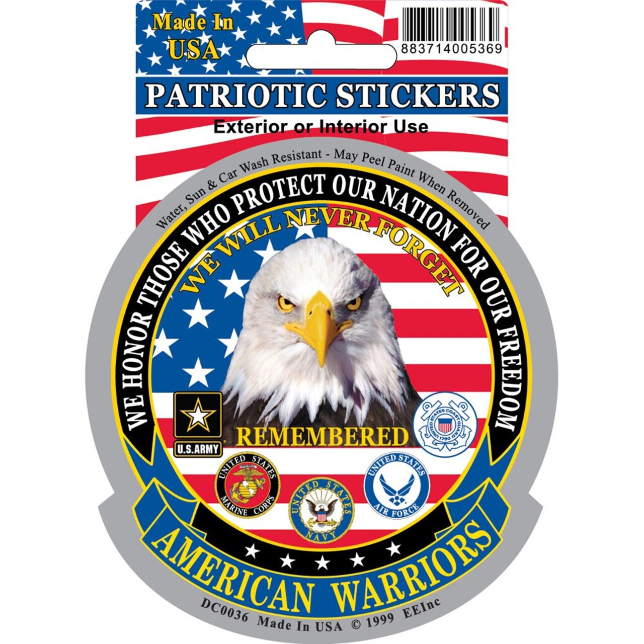 American Warriors Sticker We Honor Those Who Protect Our Nation For Our Freedom